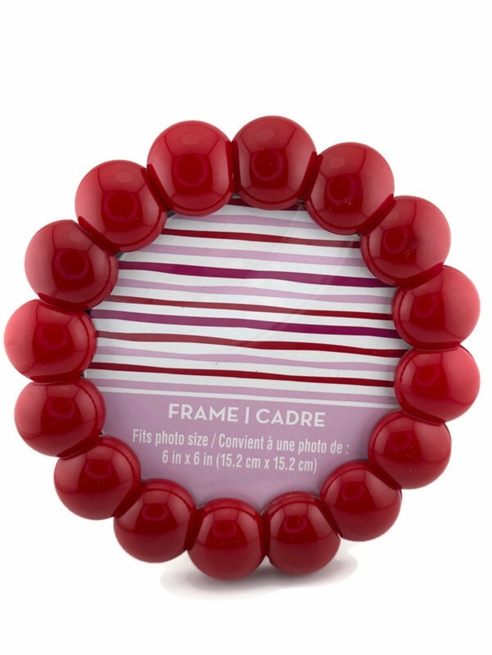 Red Bubble Round Photo Frame